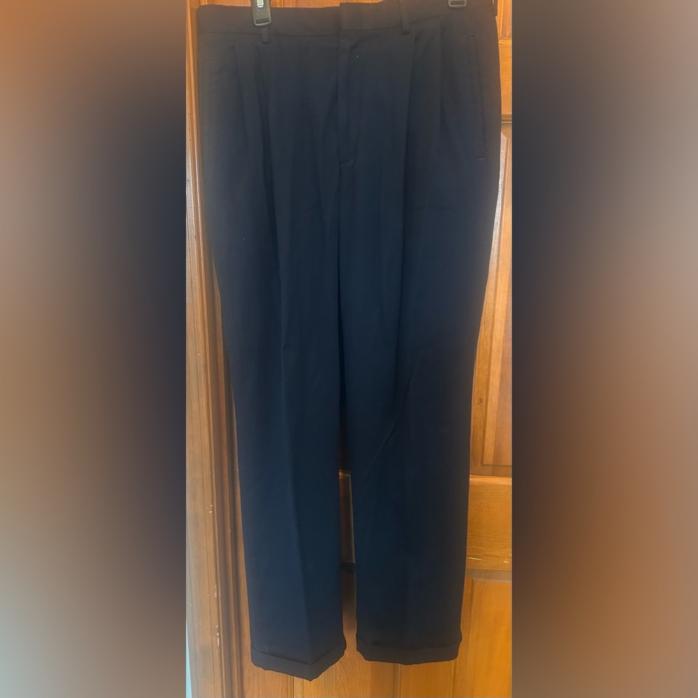 Savane Men's Elegant Navy Blue Dress Pants